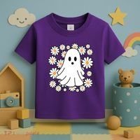 Daisy Floral Ghost Cute Halloween Toddler T-Shirt thumb 3