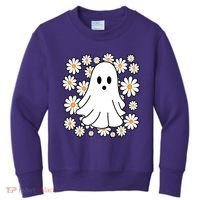 Daisy Floral Ghost Cute Halloween Kids Sweatshirt thumb 0