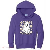 Daisy Floral Ghost Cute Halloween Kids Hoodie thumb 0