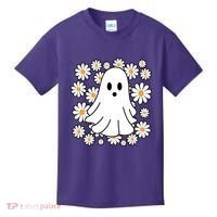 Daisy Floral Ghost Cute Halloween Kids T-Shirt thumb 0