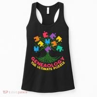 DNA Fractal Genealogy Of Life Genetics Tree Biology Class Women's Tank Top thumb 0