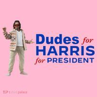 Dudes For Harris For President Coaster thumb 2