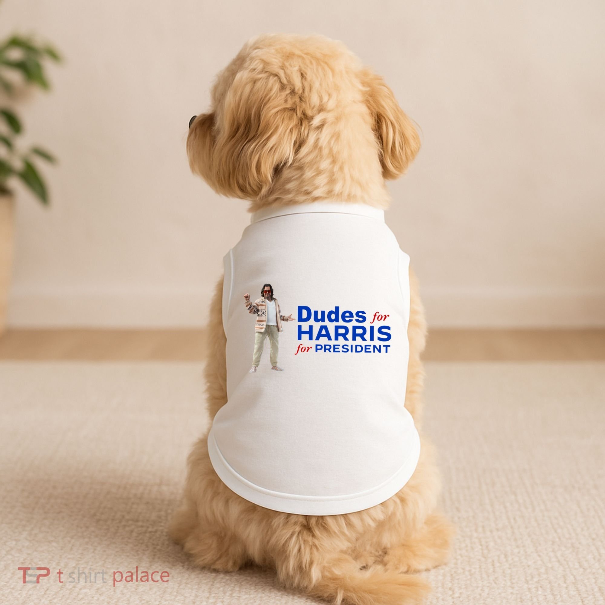 Dudes For Harris For President Doggie Tank