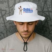 Dudes For Harris For President Bucket Hat thumb 2