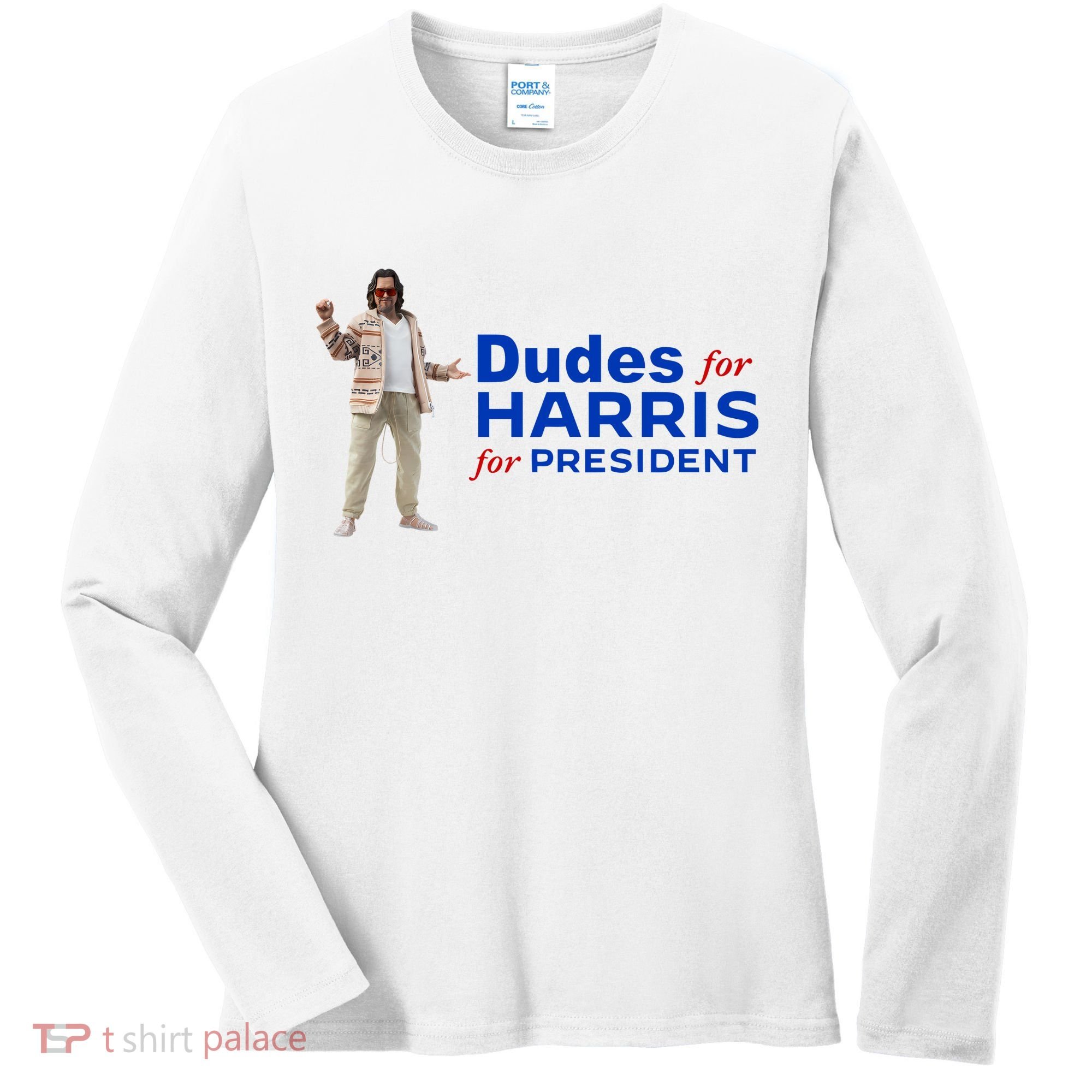 Dudes For Harris For President Women's Long Sleeve Shirt