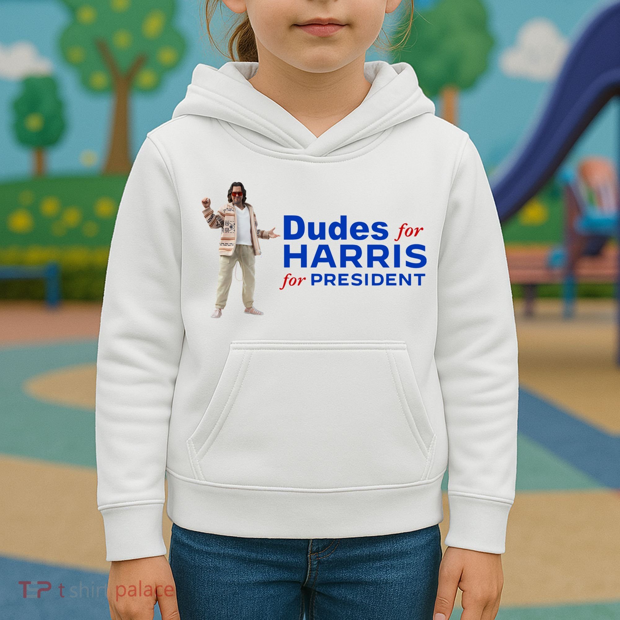 Dudes For Harris For President Kids Hoodie