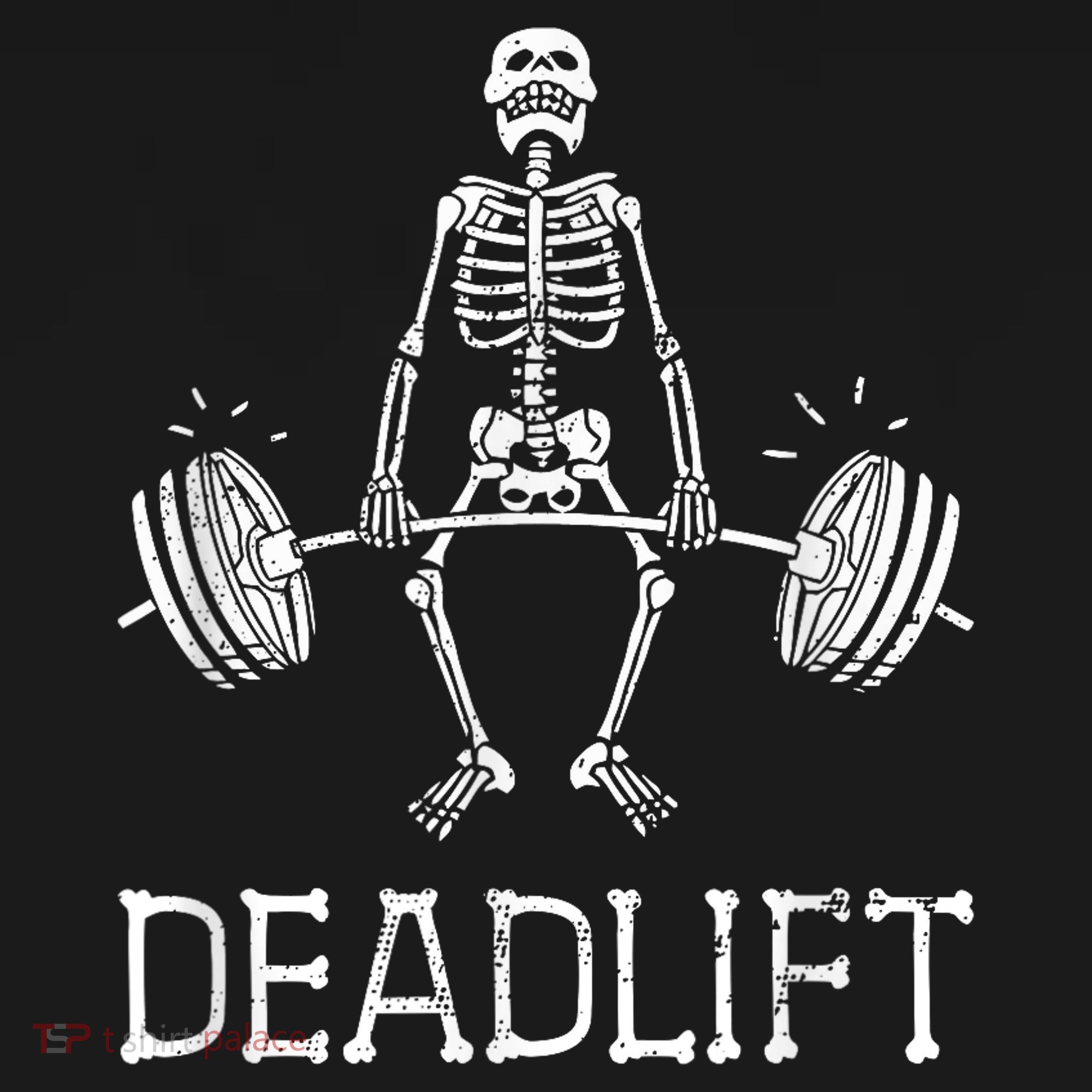 DEADLIFT Funny Halloween Skeleton Weight Lifting Workout Ornament