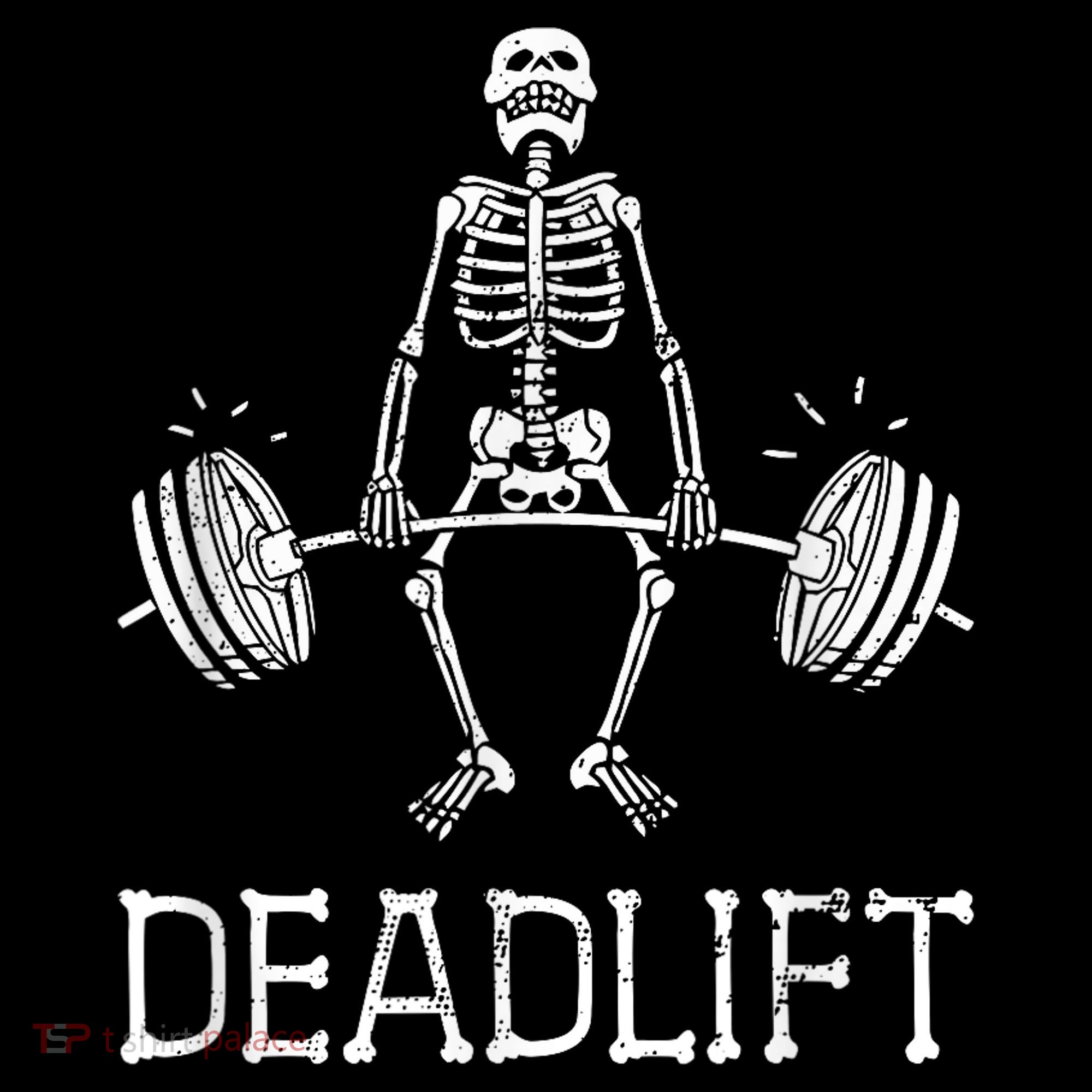 DEADLIFT Funny Halloween Skeleton Weight Lifting Workout Women's Tank Top