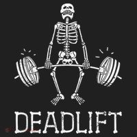 DEADLIFT Funny Halloween Skeleton Weight Lifting Workout Hat thumb 2