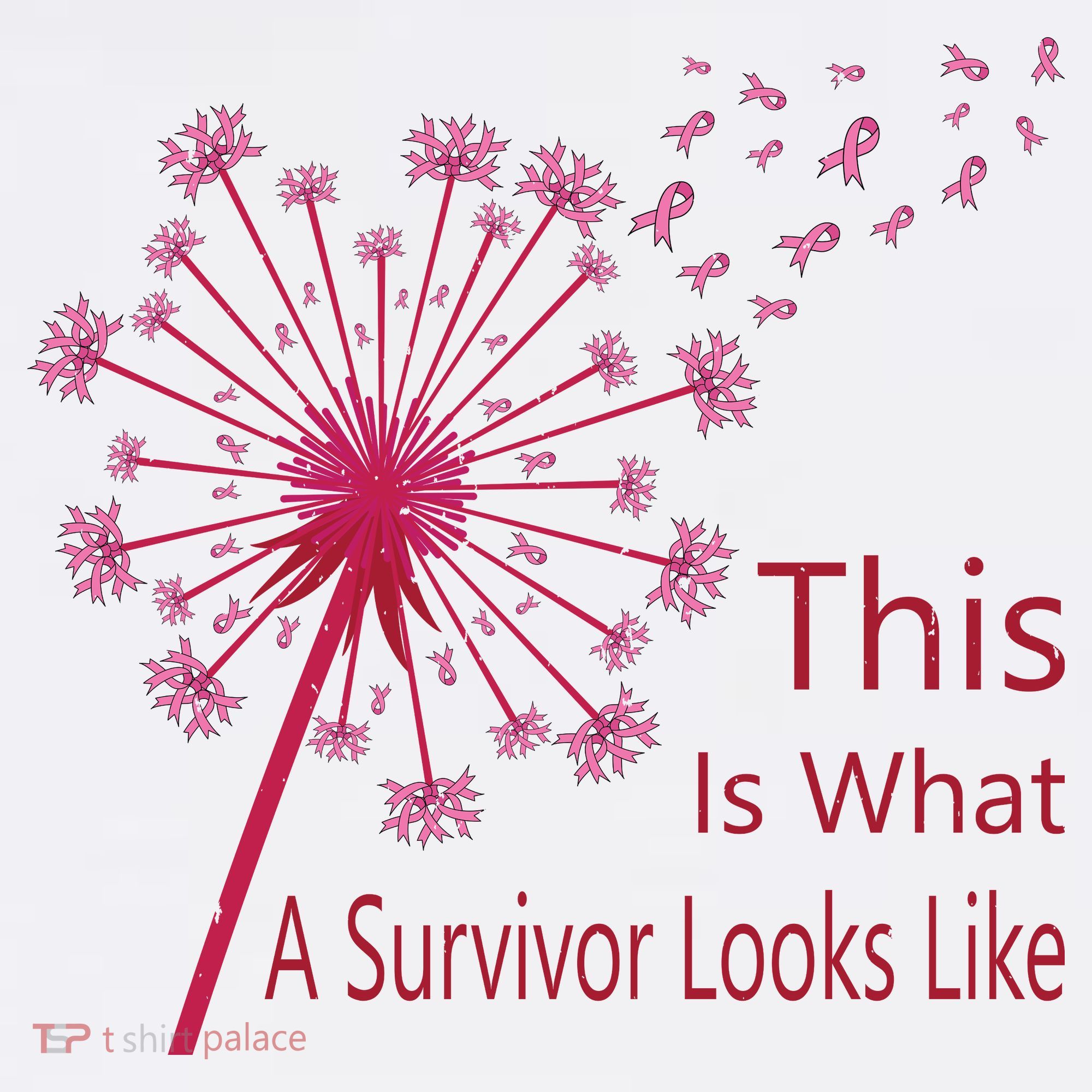 Dandelion Faith Hope Love Breast Cancer Awareness Flower T-Shirt