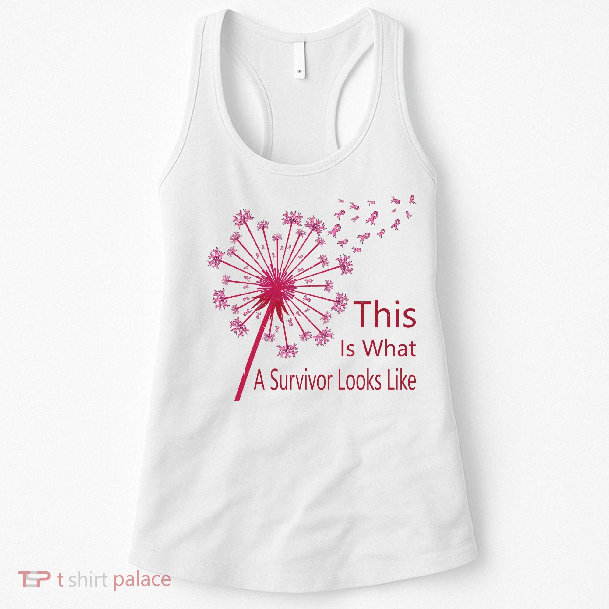 Dandelion Faith Hope Love Breast Cancer Awareness Flower Women's Tank Top