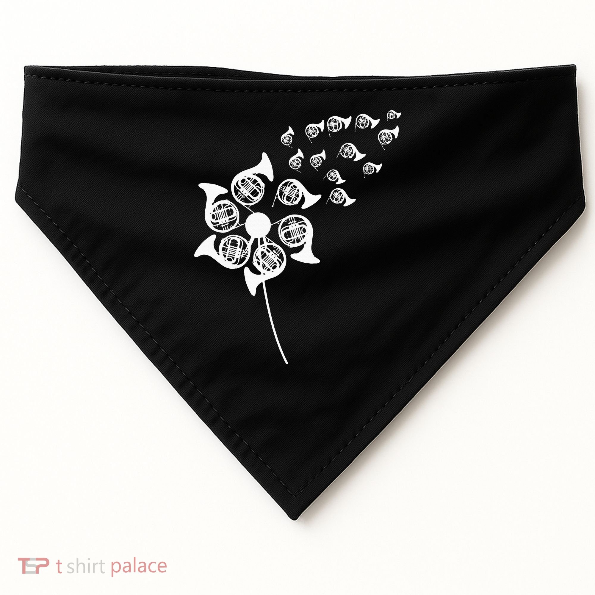 Dandelion French Horn USA-Made Doggie Bandana