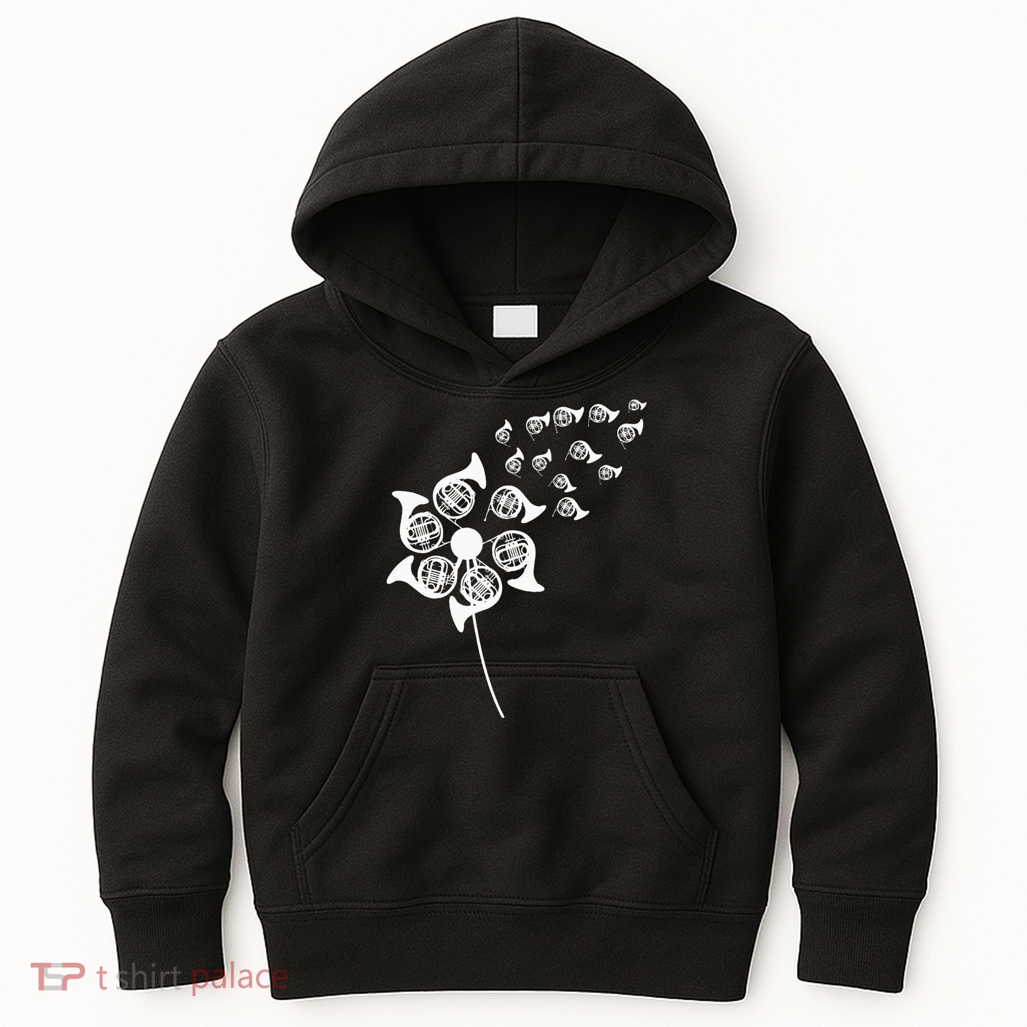 Dandelion French Horn Kids Hoodie