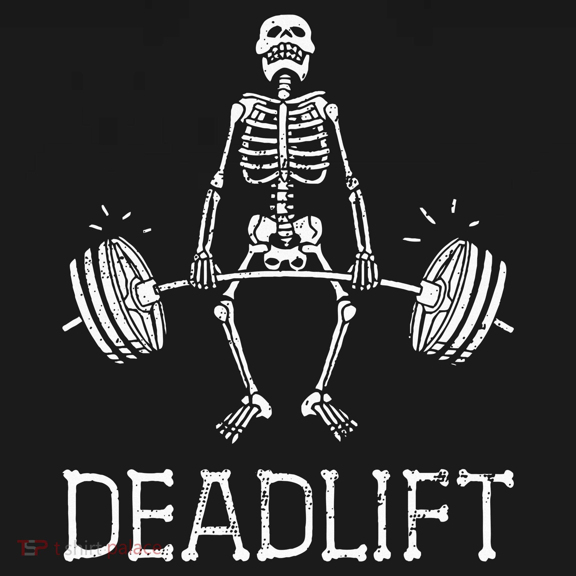 DEADLIFT Funny Halloween Skeleton Weight Lifting Workout Button