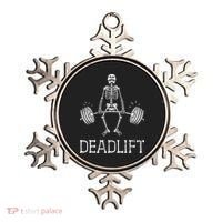 DEADLIFT Funny Halloween Skeleton Weight Lifting Workout Ornament thumb 0