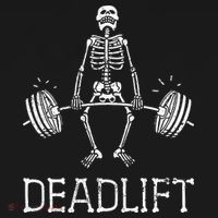DEADLIFT Funny Halloween Skeleton Weight Lifting Workout Kids Long Sleeve Shirt thumb 2