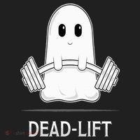 DEADLIFT Funny Halloween Ghost Weight Lifting Workout Women's Sweatshirt thumb 2
