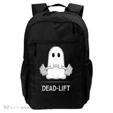 DEADLIFT Funny Halloween Ghost Weight Lifting Workout Backpack