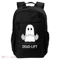 DEADLIFT Funny Halloween Ghost Weight Lifting Workout Backpack thumb 0