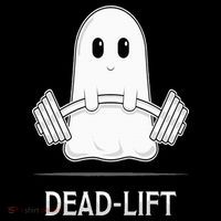 DEADLIFT Funny Halloween Ghost Weight Lifting Workout Bucket Hat thumb 4