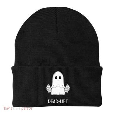 DEADLIFT Funny Halloween Ghost Weight Lifting Workout Beanie