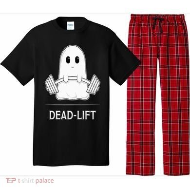DEADLIFT Funny Halloween Ghost Weight Lifting Workout Pajama Set