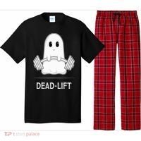 DEADLIFT Funny Halloween Ghost Weight Lifting Workout Pajama Set thumb 0