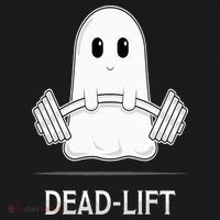 DEADLIFT Funny Halloween Ghost Weight Lifting Workout Pajama Set thumb 2