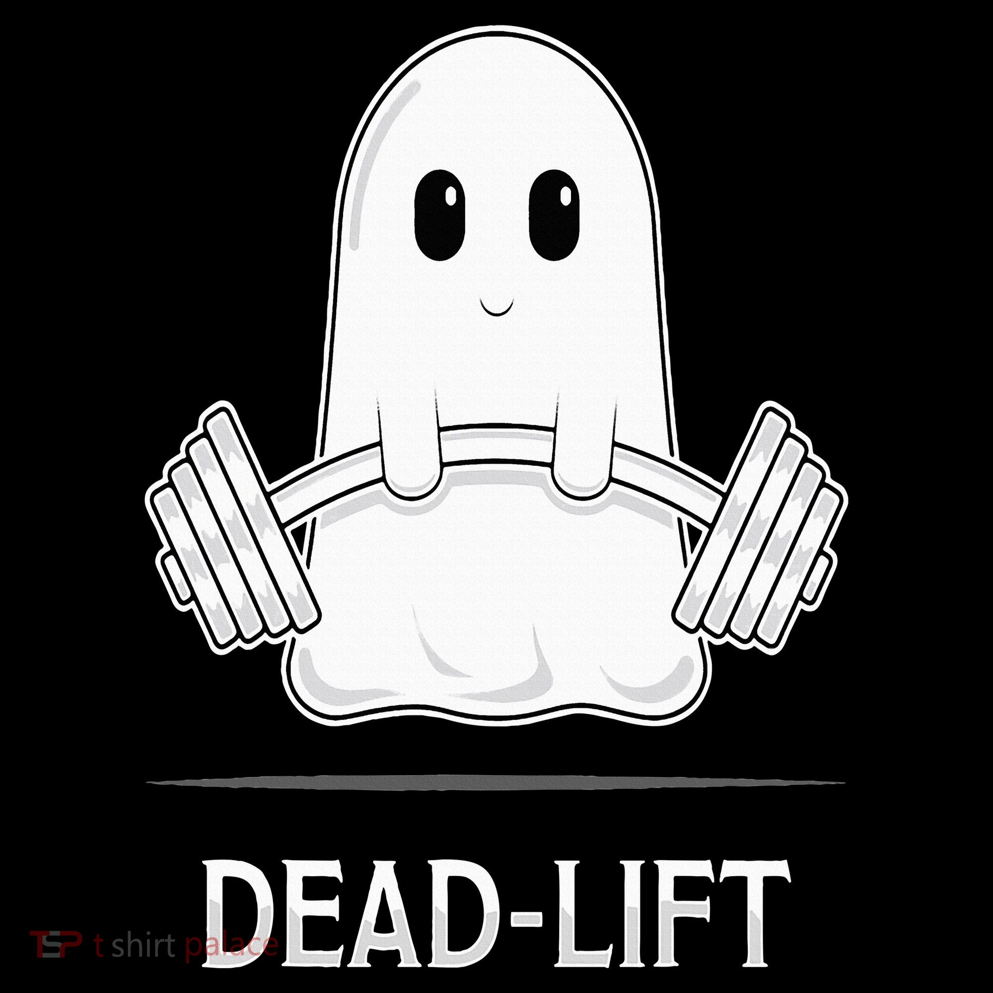 DEADLIFT Funny Halloween Ghost Weight Lifting Workout Ornament