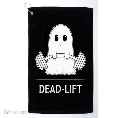 DEADLIFT Funny Halloween Ghost Weight Lifting Workout Golf Towel