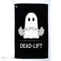 DEADLIFT Funny Halloween Ghost Weight Lifting Workout Golf Towel thumb 0