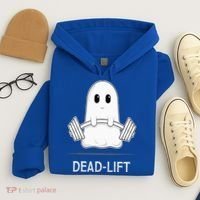 DEADLIFT Funny Halloween Ghost Weight Lifting Workout Hoodie thumb 4