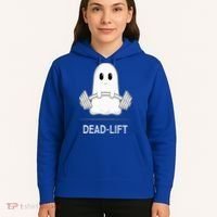 DEADLIFT Funny Halloween Ghost Weight Lifting Workout Hoodie thumb 5