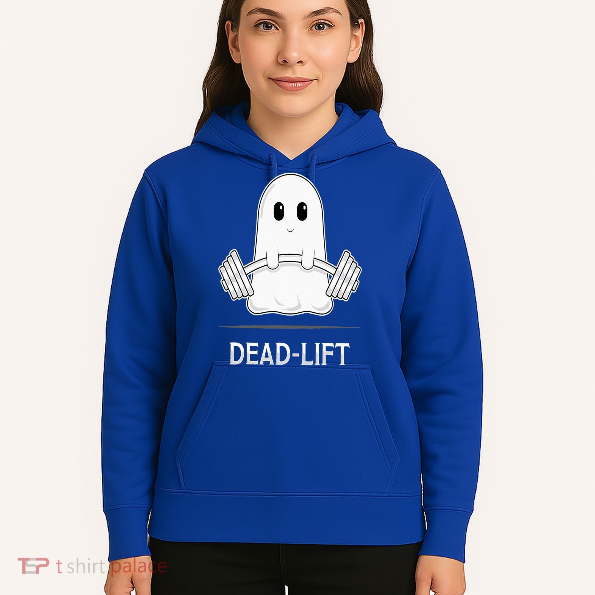 DEADLIFT Funny Halloween Ghost Weight Lifting Workout Hoodie