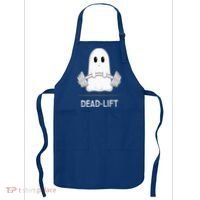 DEADLIFT Funny Halloween Ghost Weight Lifting Workout Apron thumb 0