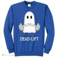 DEADLIFT Funny Halloween Ghost Weight Lifting Workout Sweatshirt thumb 0