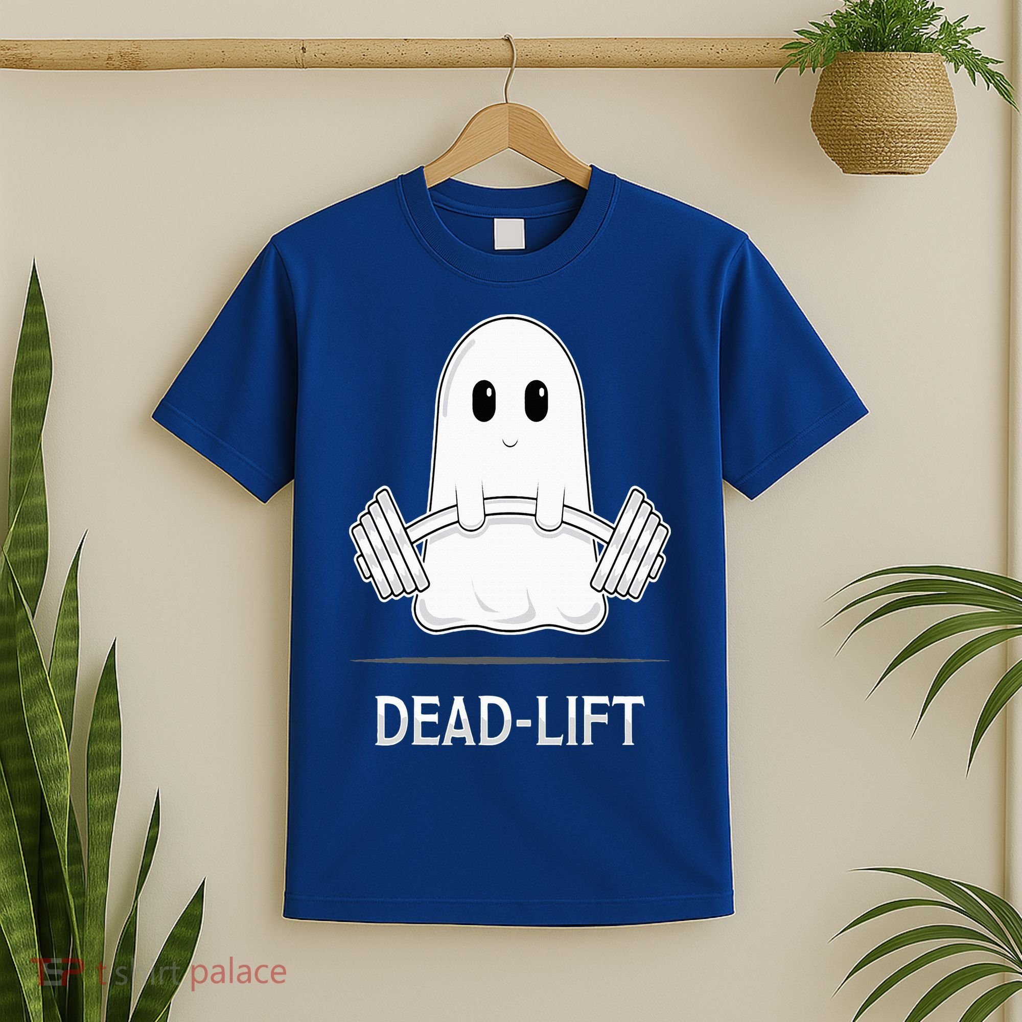 DEADLIFT Funny Halloween Ghost Weight Lifting Workout T-Shirt