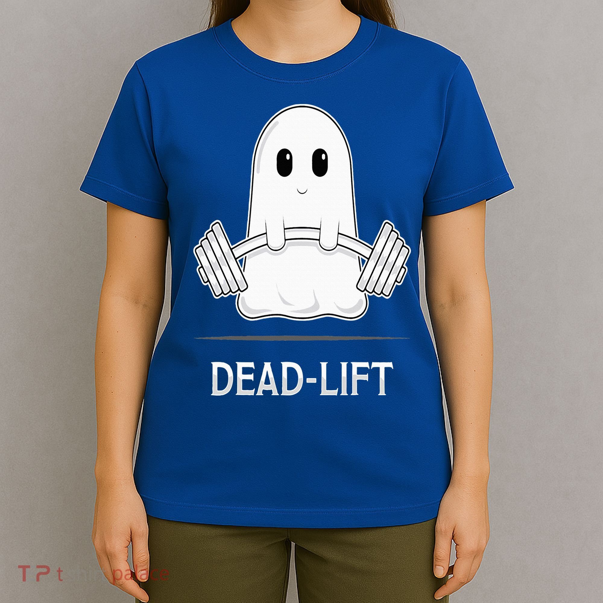 DEADLIFT Funny Halloween Ghost Weight Lifting Workout T-Shirt