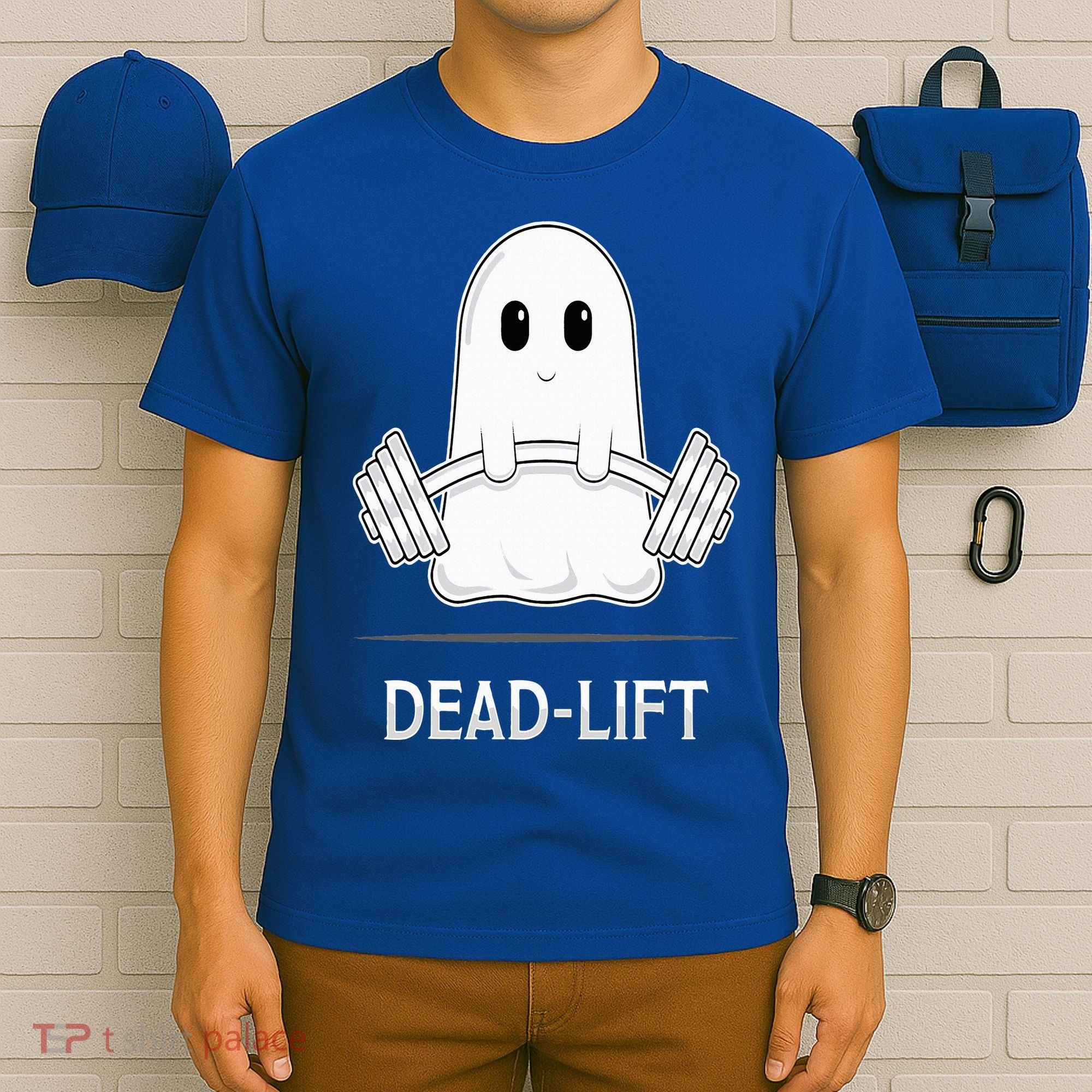 DEADLIFT Funny Halloween Ghost Weight Lifting Workout T-Shirt