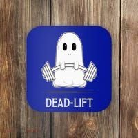 DEADLIFT Funny Halloween Ghost Weight Lifting Workout Coaster thumb 0