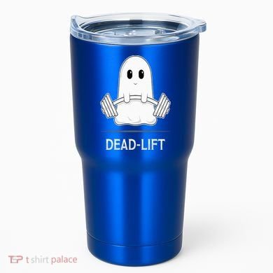 DEADLIFT Funny Halloween Ghost Weight Lifting Workout Tumbler