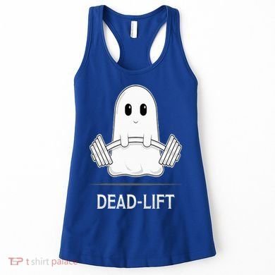 DEADLIFT Funny Halloween Ghost Weight Lifting Workout Women's Tank Top