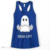 DEADLIFT Funny Halloween Ghost Weight Lifting Workout Women's Tank Top thumb 0