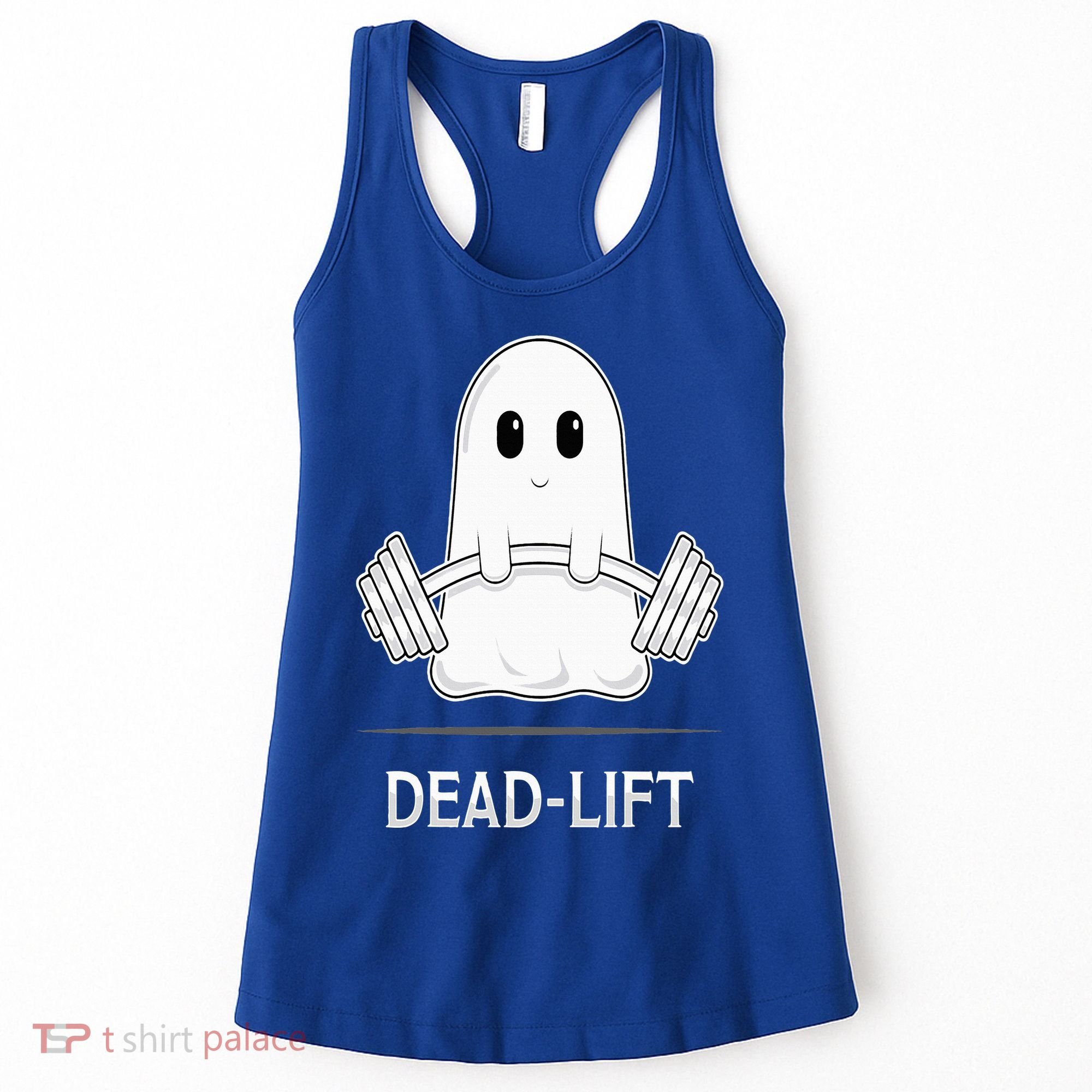 DEADLIFT Funny Halloween Ghost Weight Lifting Workout Women's Tank Top