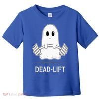 DEADLIFT Funny Halloween Ghost Weight Lifting Workout Toddler T-Shirt thumb 0