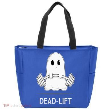DEADLIFT Funny Halloween Ghost Weight Lifting Workout Tote Bag