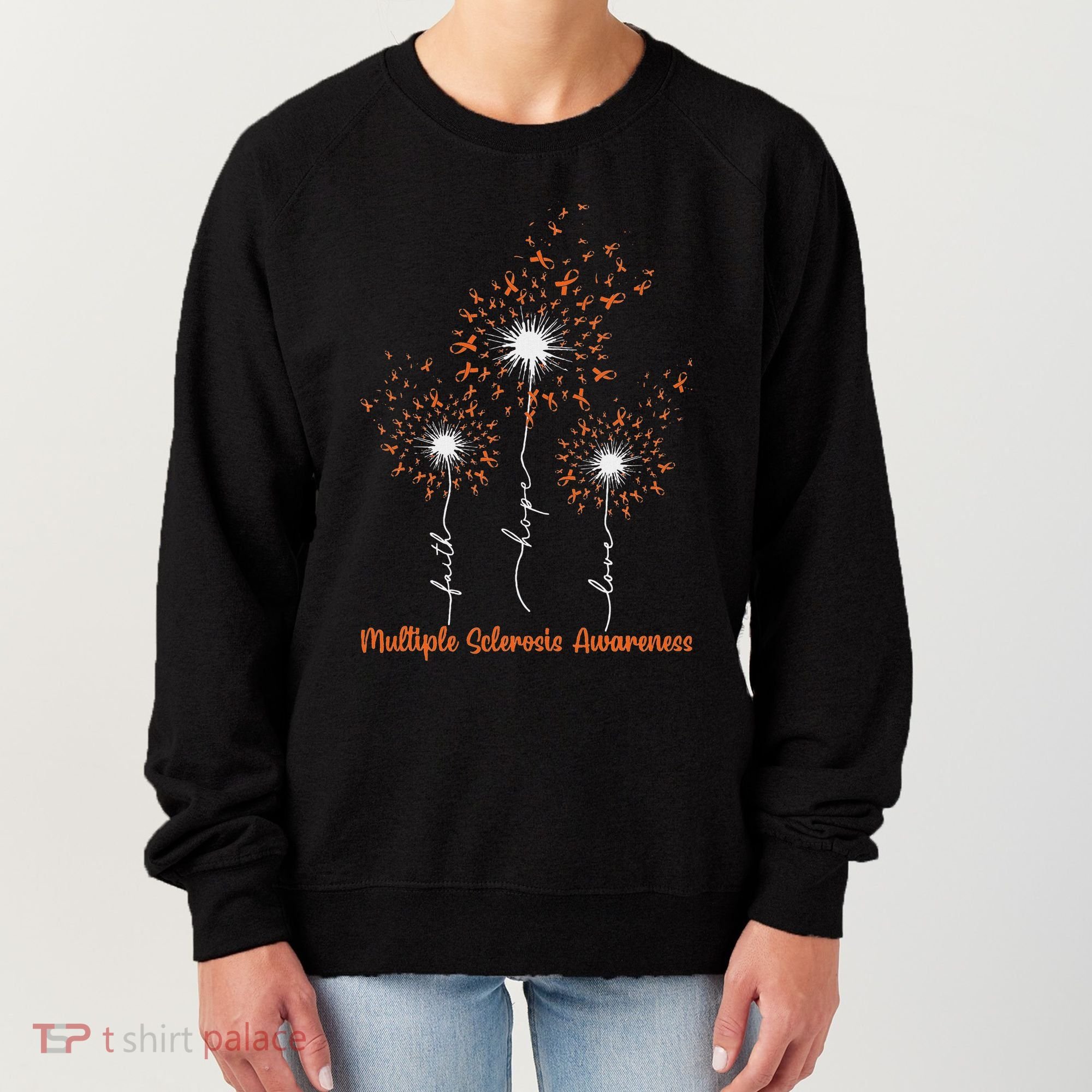 Dandelion Faith Hope Love Ms Multiple Sclerosis Awareness Women's Sweatshirt