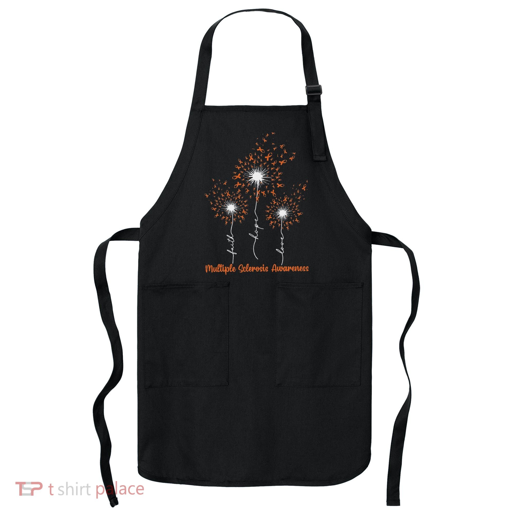 Dandelion Faith Hope Love Ms Multiple Sclerosis Awareness Apron