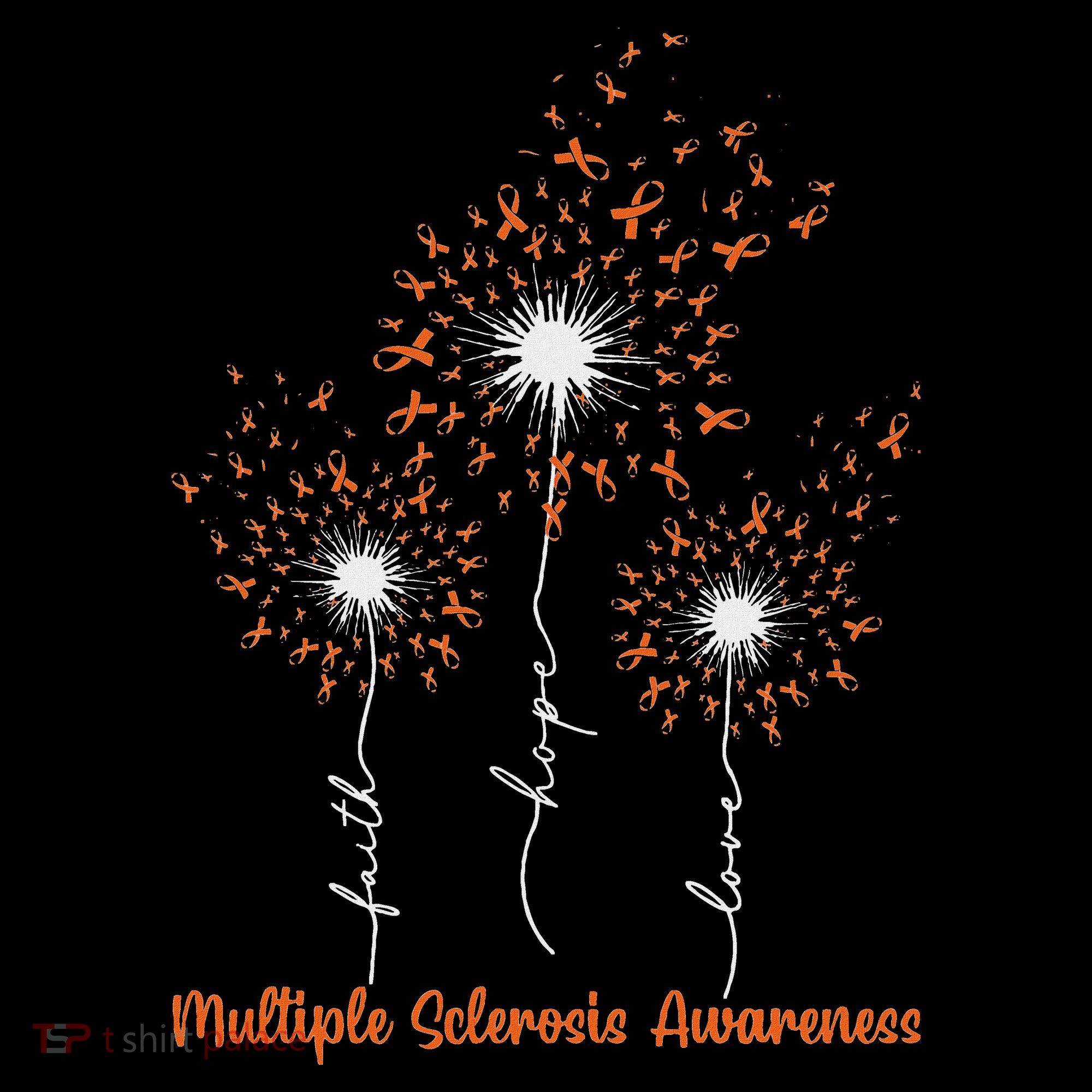 Dandelion Faith Hope Love Ms Multiple Sclerosis Awareness Coaster
