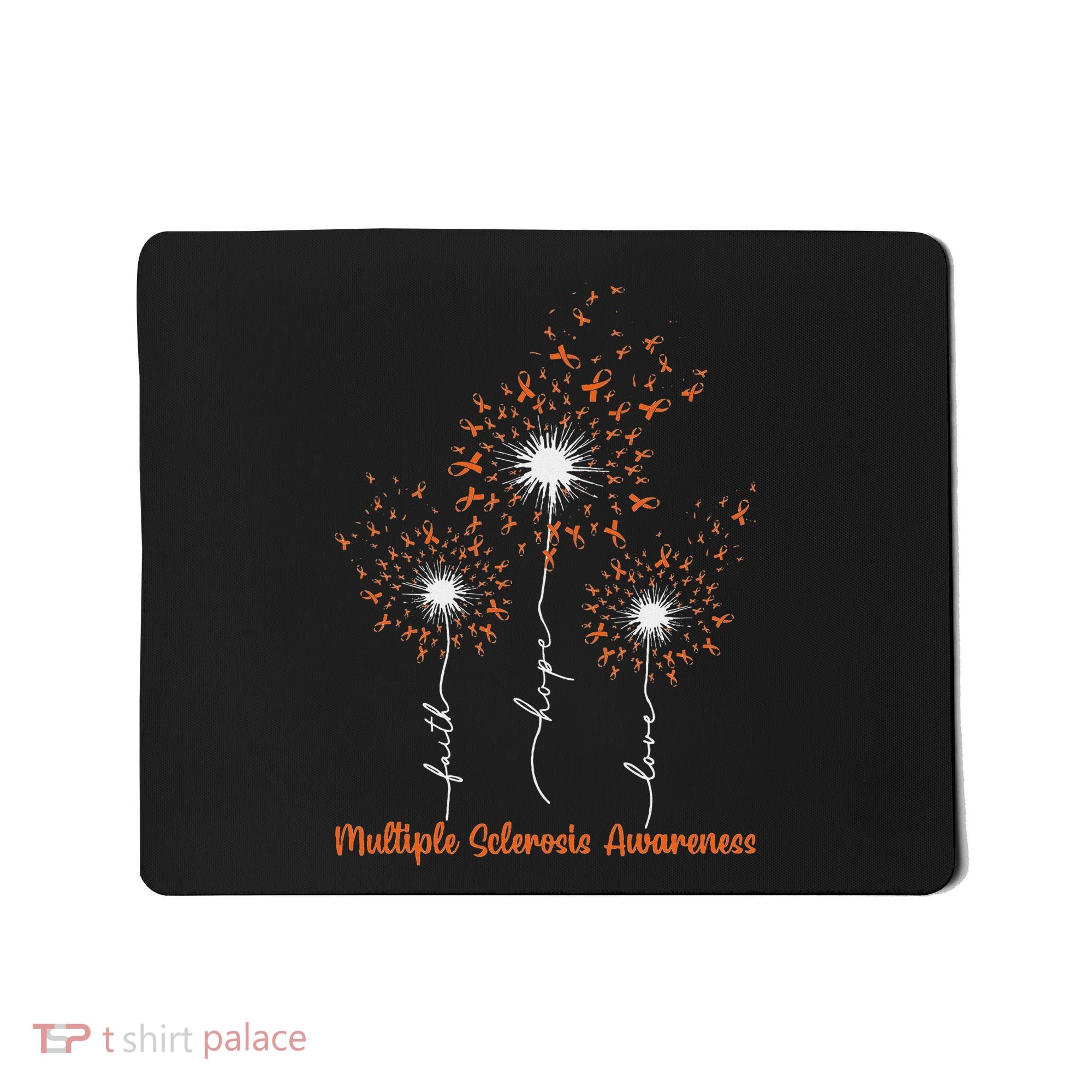 Dandelion Faith Hope Love Ms Multiple Sclerosis Awareness Mousepad